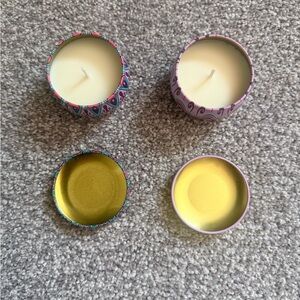 Mandela pattern Colourful Candle Set with Lids